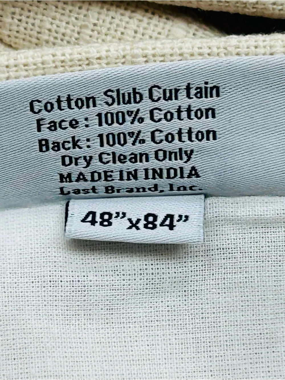 QUINCE Set Of 2 48x84 Cotton Slub Curtains Natural 0376